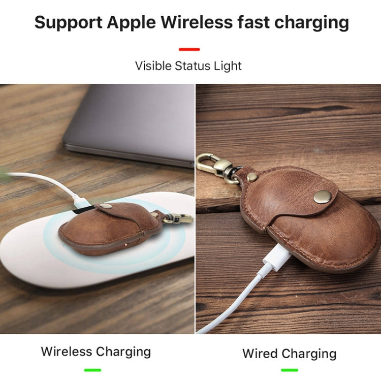 CF1109 適用於三星 Galaxy Buds 瘋馬紋翻蓋式耳機保護皮套帶掛鈎