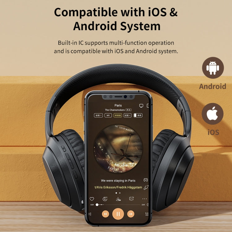 ROCK Space O2 頭戴式藍牙5.0耳機帶麥 支持TF插卡