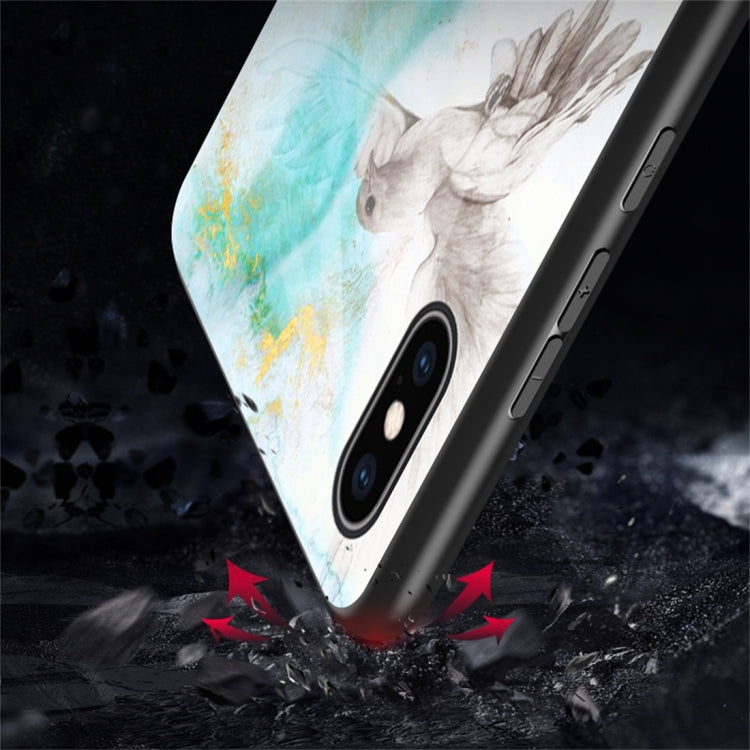 適用於iPhone X / XS 大理石玻璃殼