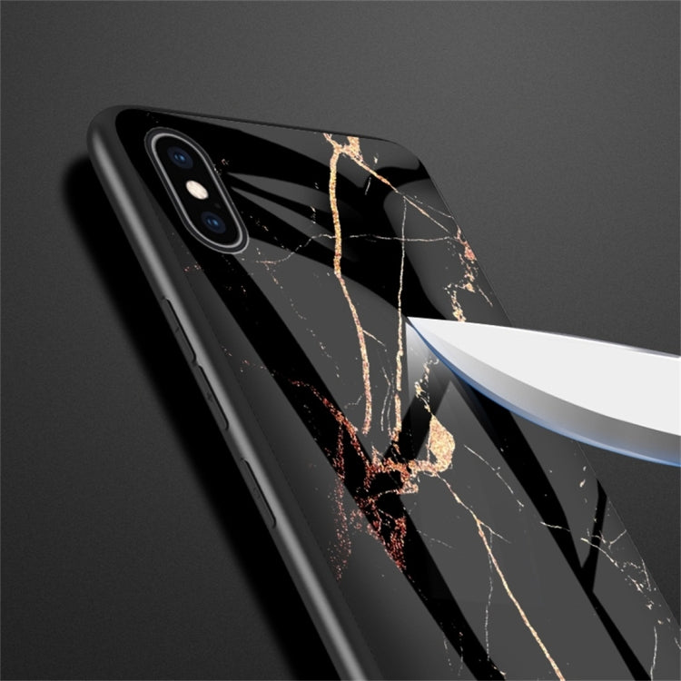 適用於iPhone X / XS 大理石玻璃殼