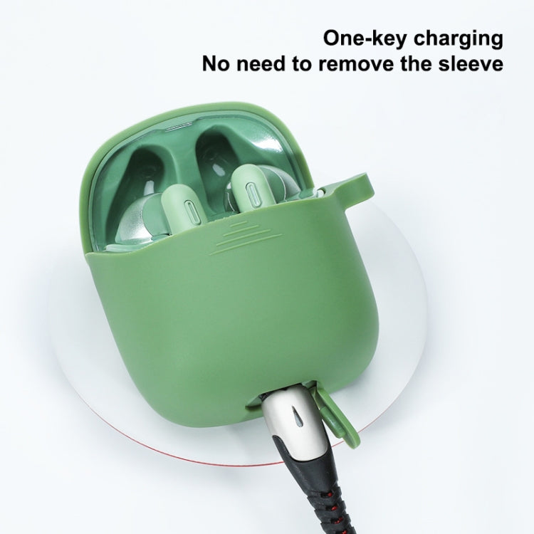 無線藍牙耳機 純色硅膠防摔保護套 適用於 JBL TUNE 220TWS