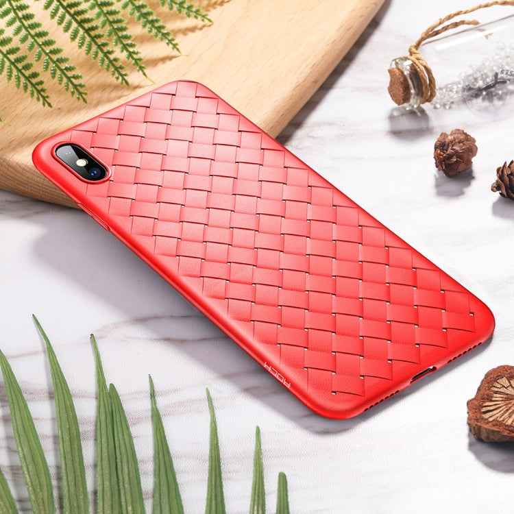 ROCK 適用於iPhone XS 纖薄編織款TPU保護殼