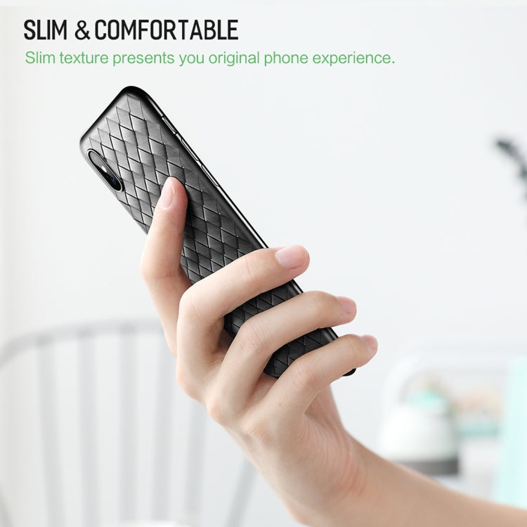 ROCK 適用於iPhone XS 纖薄編織款TPU保護殼
