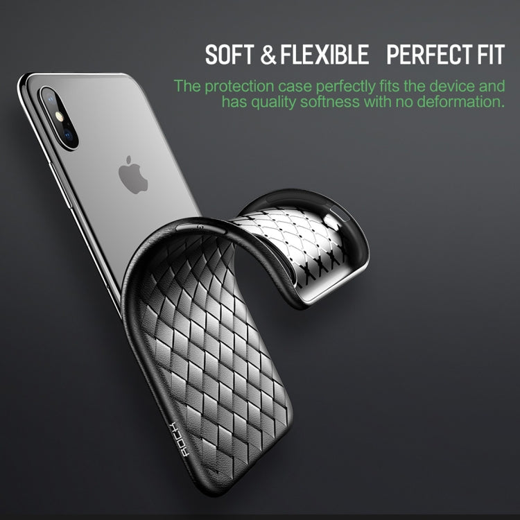 ROCK 適用於iPhone XS 纖薄編織款TPU保護殼