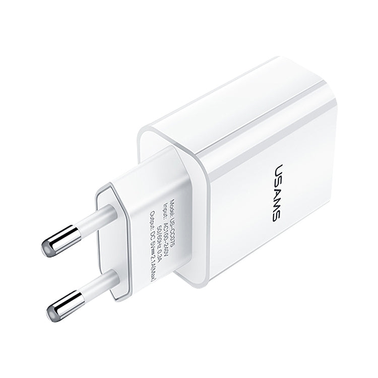 USAMS US-CC075 T18 2.1A 單USB旅行充電器 歐規