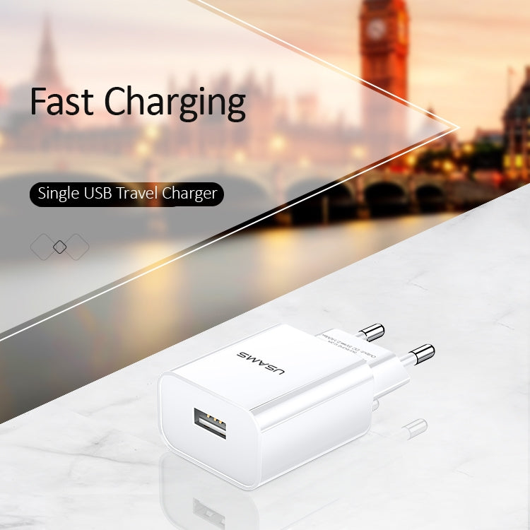 USAMS US-CC075 T18 2.1A 單USB旅行充電器 歐規
