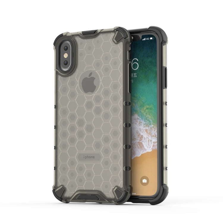 適用於iPhone X / XS PC+TPU蜂巢防摔保護殼