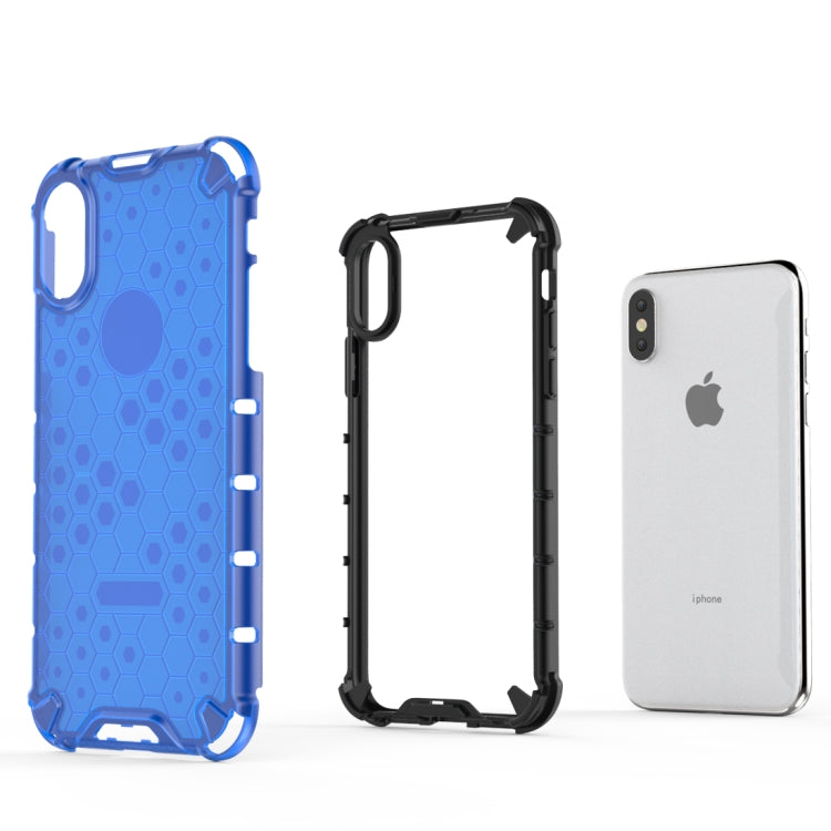 適用於iPhone X / XS PC+TPU蜂巢防摔保護殼
