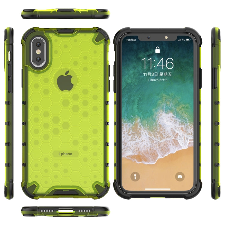 適用於iPhone X / XS PC+TPU蜂巢防摔保護殼