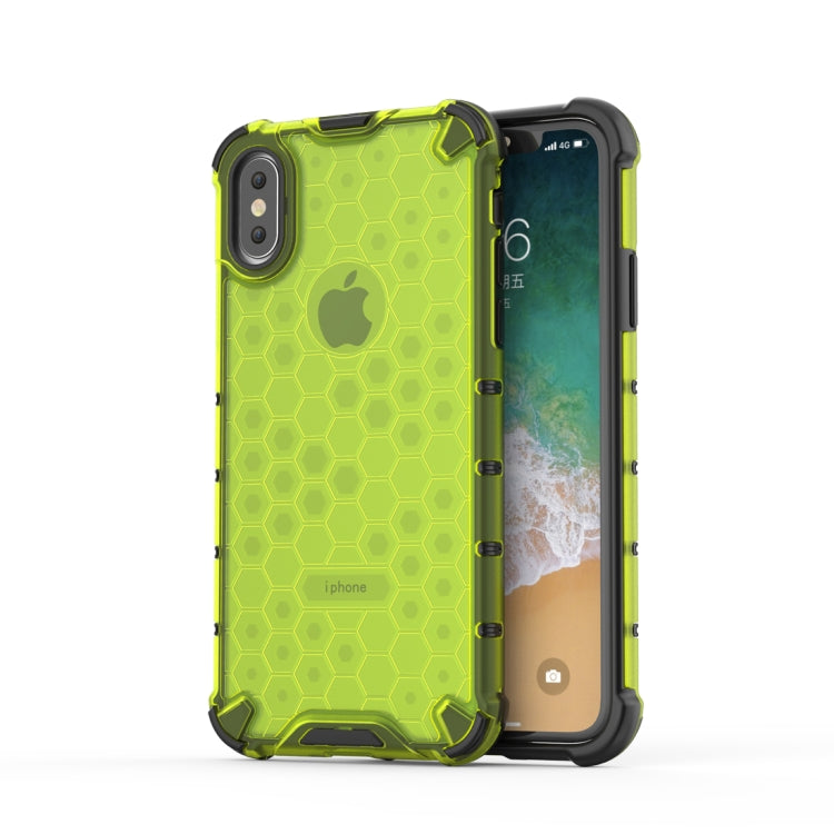 適用於iPhone X / XS PC+TPU蜂巢防摔保護殼