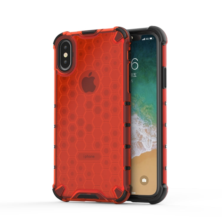 適用於iPhone X / XS PC+TPU蜂巢防摔保護殼
