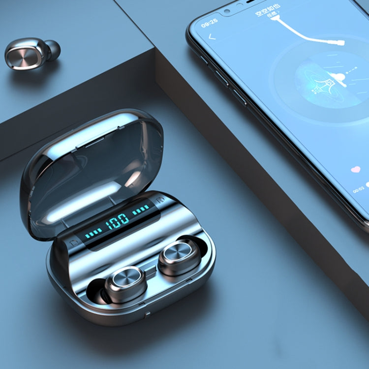 263 TWS CVC8.0降噪藍牙耳機帶充電盒，支持觸控&三屏LED電量显示&手機支架&充電寶&高清通話&語音助手