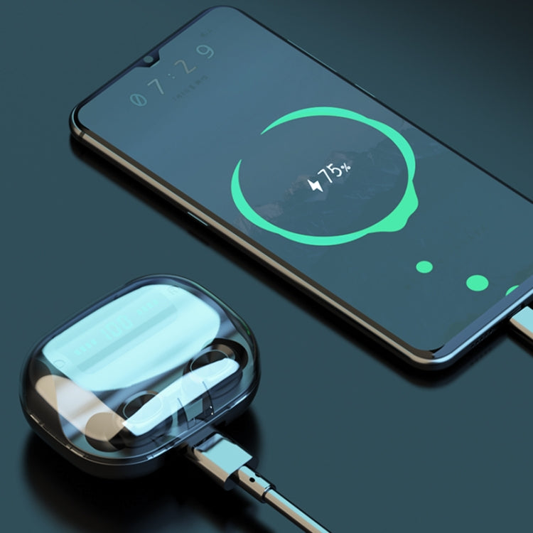 263 TWS CVC8.0降噪藍牙耳機帶充電盒，支持觸控&三屏LED電量显示&手機支架&充電寶&高清通話&語音助手