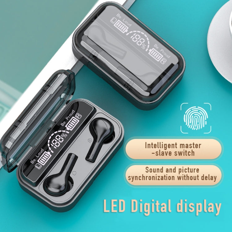 278 TWS 外部降噪觸控藍牙耳機帶充電盒，支持LED電量數顯&呼吸燈&通話&語音助手