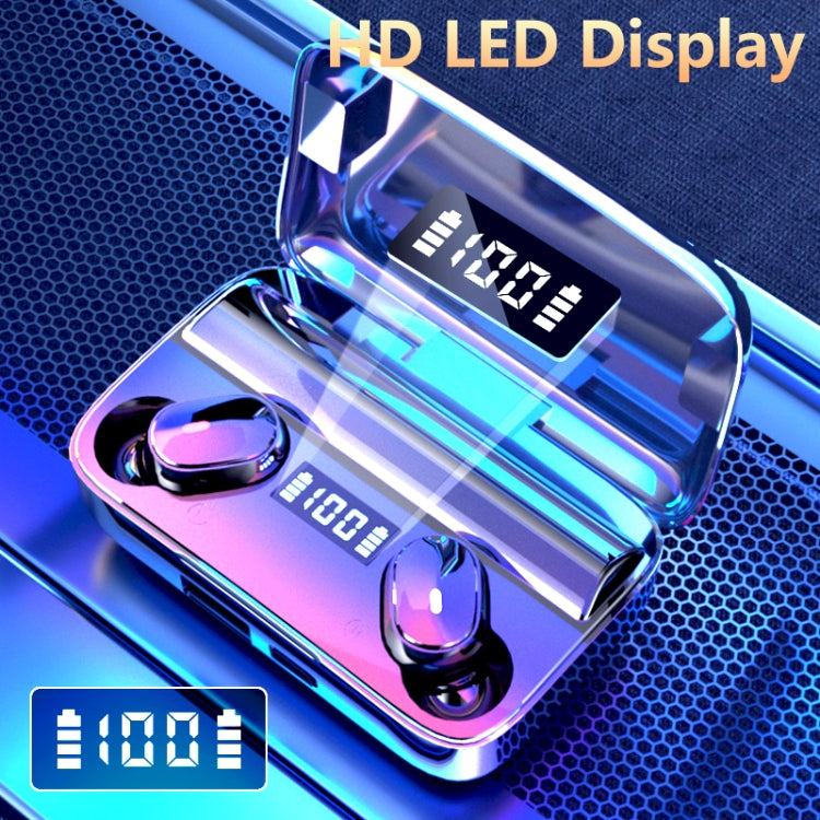 A9 TWS CVC8.0和DSP雙降噪藍牙耳機帶磁吸充電盒&LED數顯，支持觸控&高清通話&Siri&充電寶