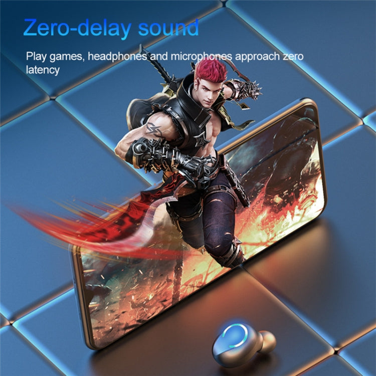 F9-9 TWS CVC8.0降噪藍牙耳機帶充電盒，支持觸控燈效&三屏LED電量显示&充電寶&手機支架&高清通話&語音助手