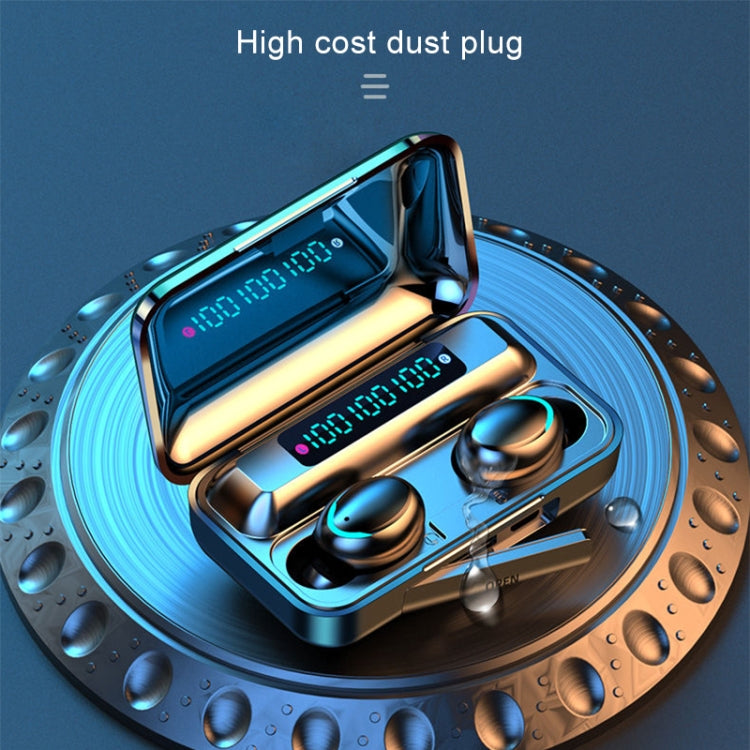 F9-5C 四條杠呼吸燈+數顯降噪藍牙耳機帶手繩