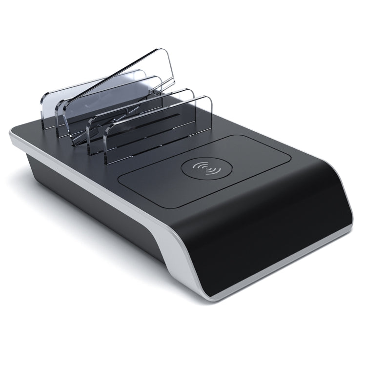 UD09 4 USB Ports Qi Standard Wireless Charger Phone Desktop Stand Holder, AU Plug