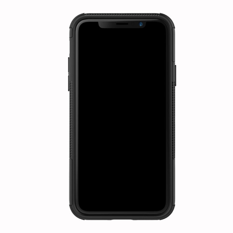適用於iPhone X / XS  炫彩輪胎紋TPU+PC防摔手機保護殼 帶支架