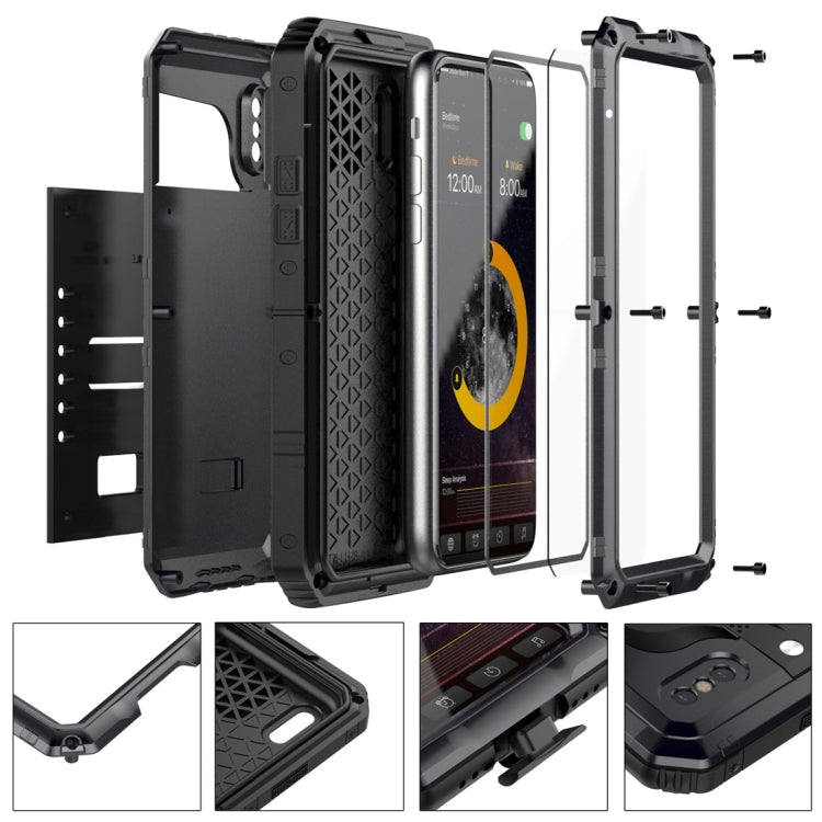 適用於iPhone X / XS 霸天虎四防鋅合金+硅保護殼