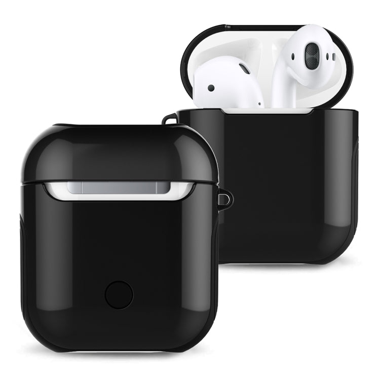 適用於蘋果AirPods 1/2代通用 無線藍牙耳機盒光油PC保護套