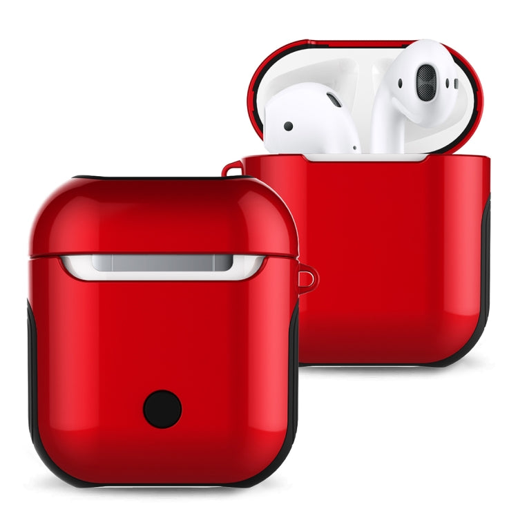 適用於蘋果AirPods 1/2代通用 無線藍牙耳機盒光油PC保護套