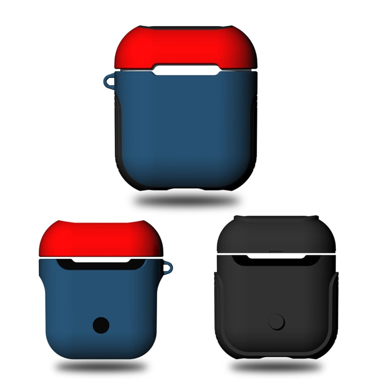 適用於蘋果 AirPods 1/2代通用 無線藍牙耳機盒磨砂橡膠漆PC保護套