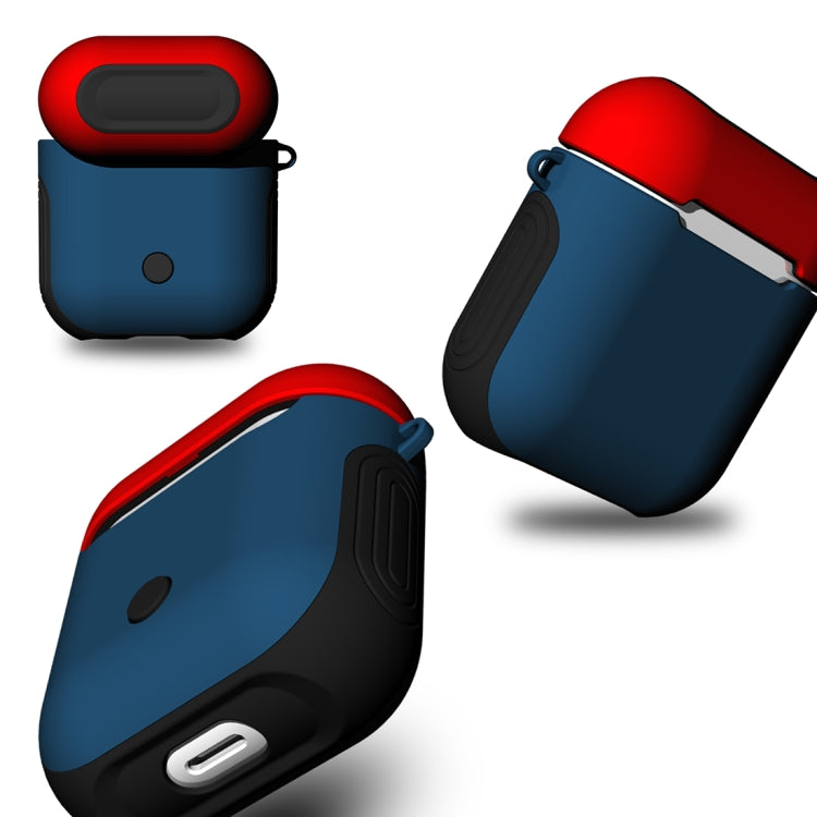 適用於蘋果 AirPods 1/2代通用 無線藍牙耳機盒磨砂橡膠漆PC保護套