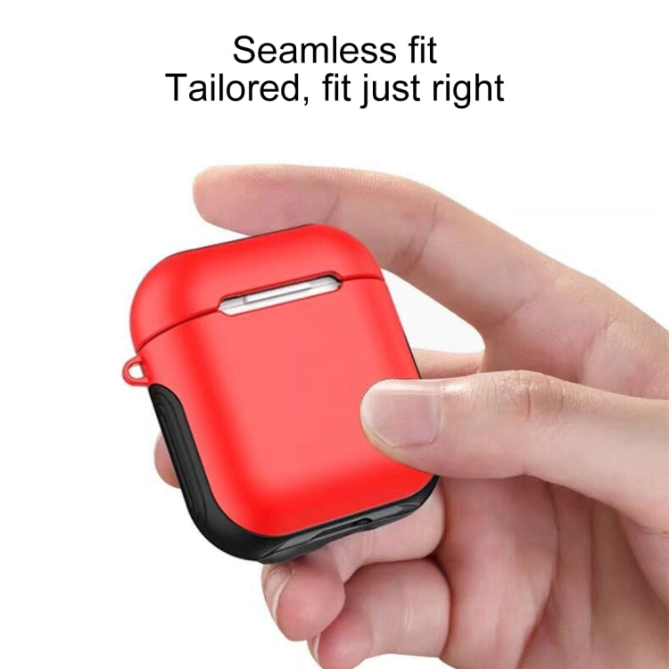 適用於蘋果 AirPods 1/2代通用 無線藍牙耳機盒磨砂橡膠漆PC保護套