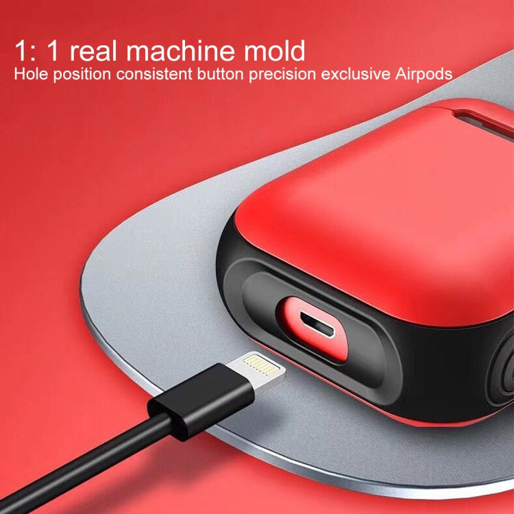 適用於蘋果 AirPods 1/2代通用 無線藍牙耳機盒磨砂橡膠漆PC保護套