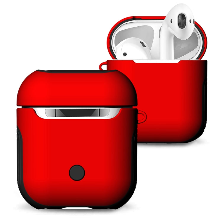 適用於蘋果 AirPods 1/2代通用 無線藍牙耳機盒磨砂橡膠漆PC保護套