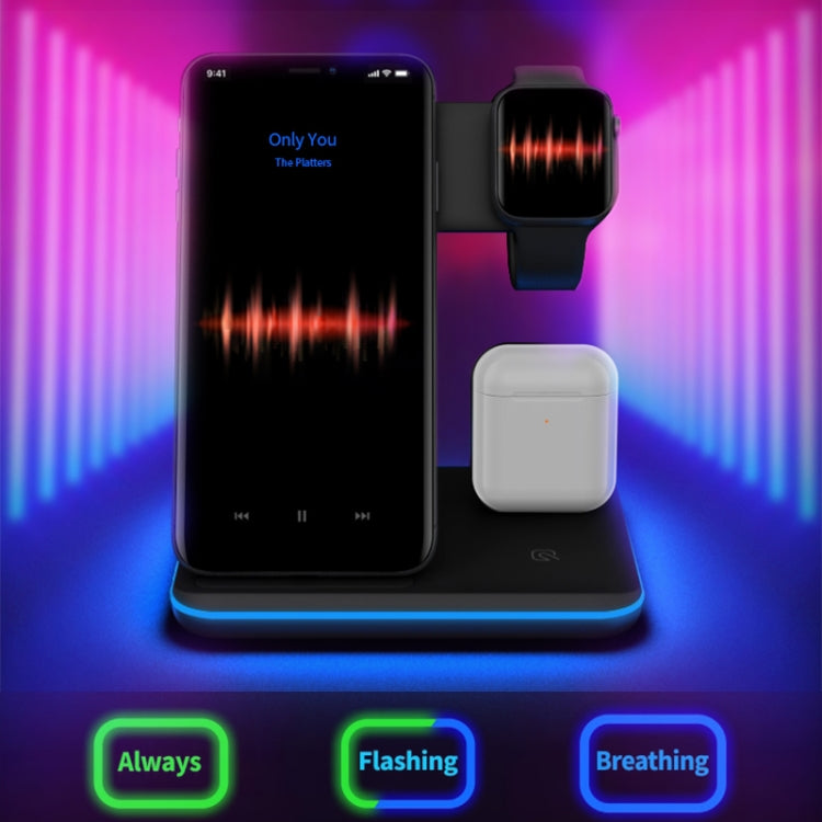 Z5 QI 立式磁吸無線充電器帶觸控環形燈，適用於手機&蘋果手錶&AirPods/小米 紅米 AirDots
