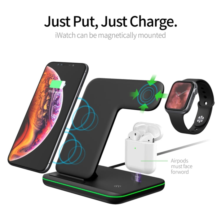 Z5 QI 立式磁吸無線充電器帶觸控環形燈，適用於手機&蘋果手錶&AirPods/小米 紅米 AirDots