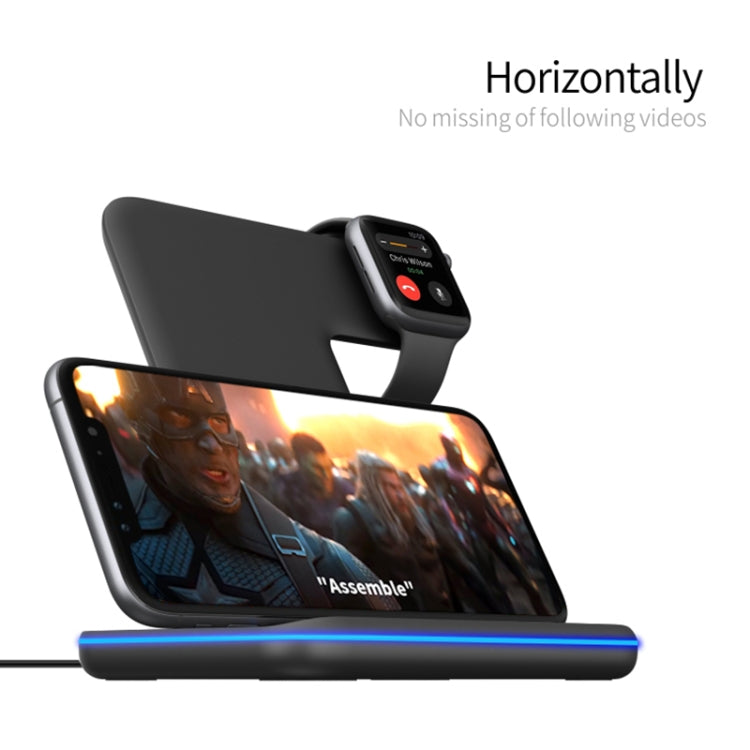 Z5 QI 立式磁吸無線充電器帶觸控環形燈，適用於手機&蘋果手錶&AirPods/小米 紅米 AirDots