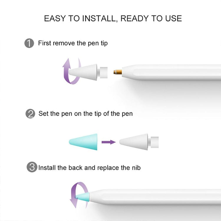 4個一賣 防滑靜音耐磨筆尖保護套 適用於Apple Pencil 1/2代通用