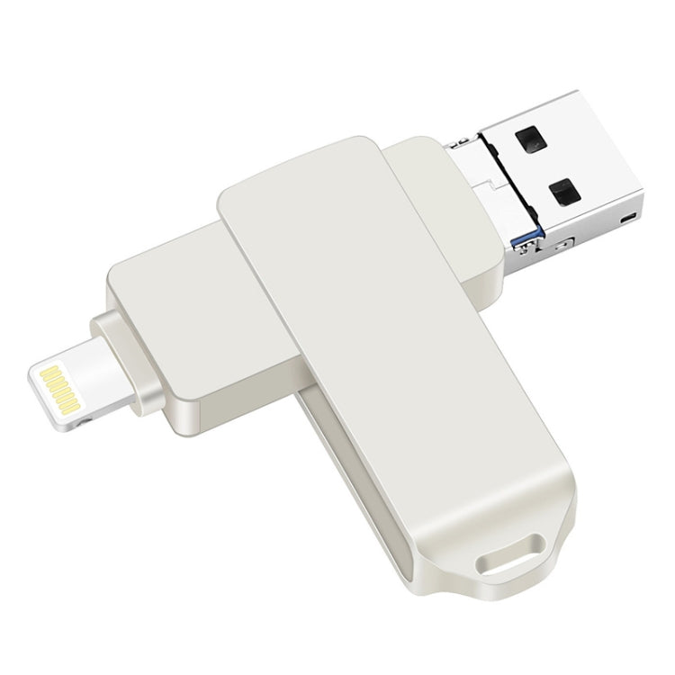 S31 3合一 16GB Mirco USB 2.0 + Type-C + 8 Pin 接口金屬旋轉U盤 , 16GB