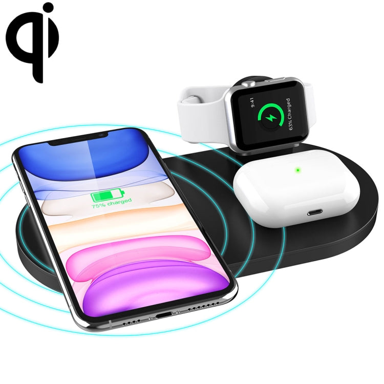 A04 3合一多功能Qi標準無線充電器 適用於手機 & iWatch & AirPods