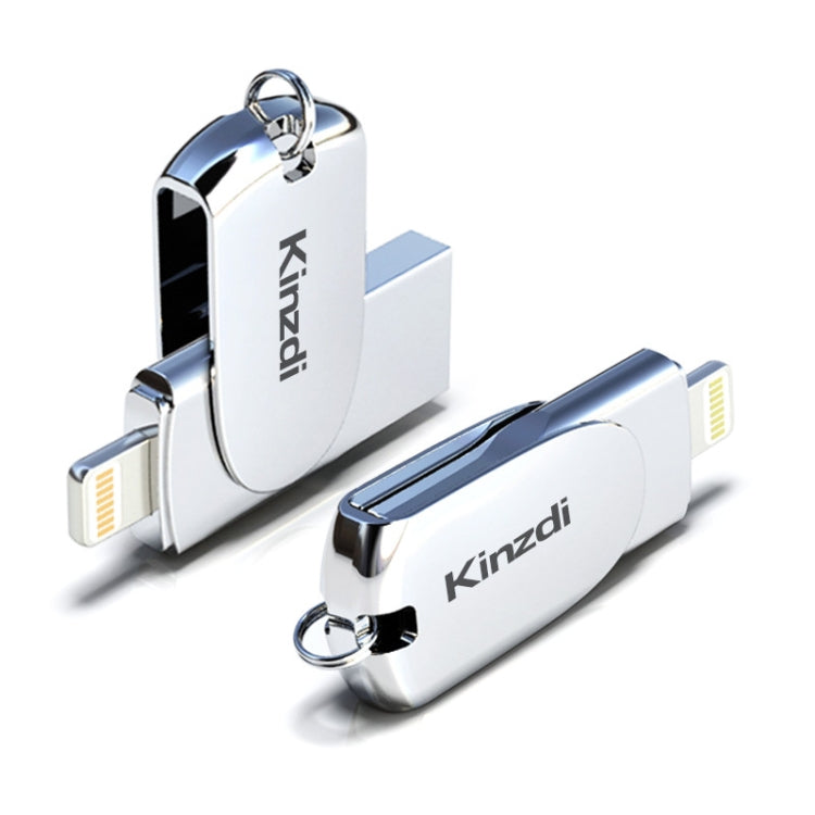 Kinzdi 32GB USB + 8 Pin 接口金屬旋轉U盤