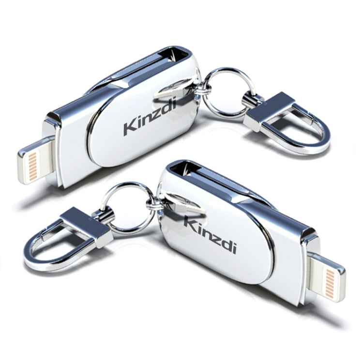 Kinzdi 32GB USB + 8 Pin 接口金屬旋轉U盤