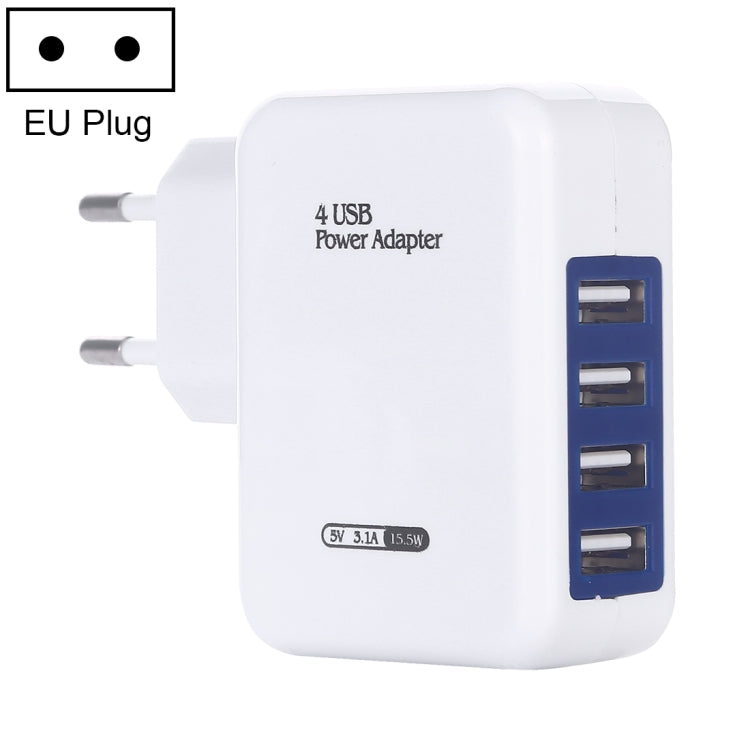 HT-CD03 15.5W 5V 3.1A 4個USB接口壁式充電器旅行充，歐規