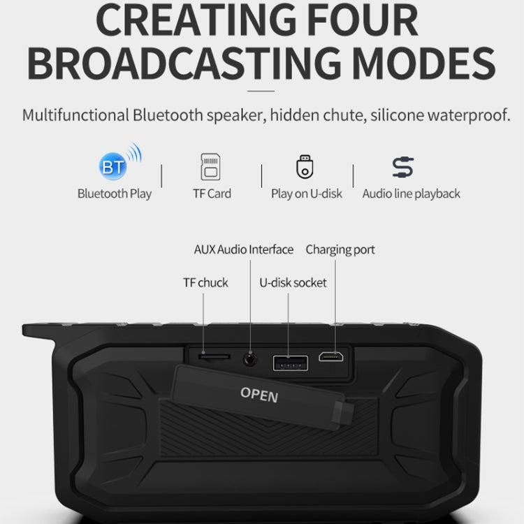 X3 5W 戶外防水無線藍牙音箱 支持免提通話/USB/AUX/TF卡