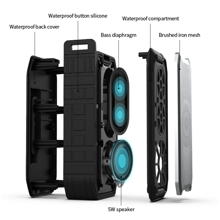 X3 5W 戶外防水無線藍牙音箱 支持免提通話/USB/AUX/TF卡