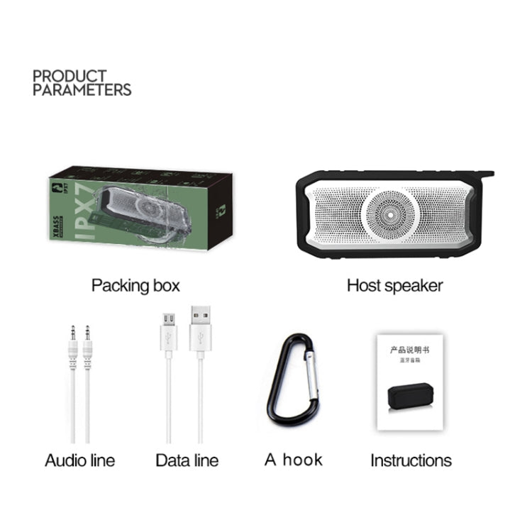 X3 5W 戶外防水無線藍牙音箱 支持免提通話/USB/AUX/TF卡