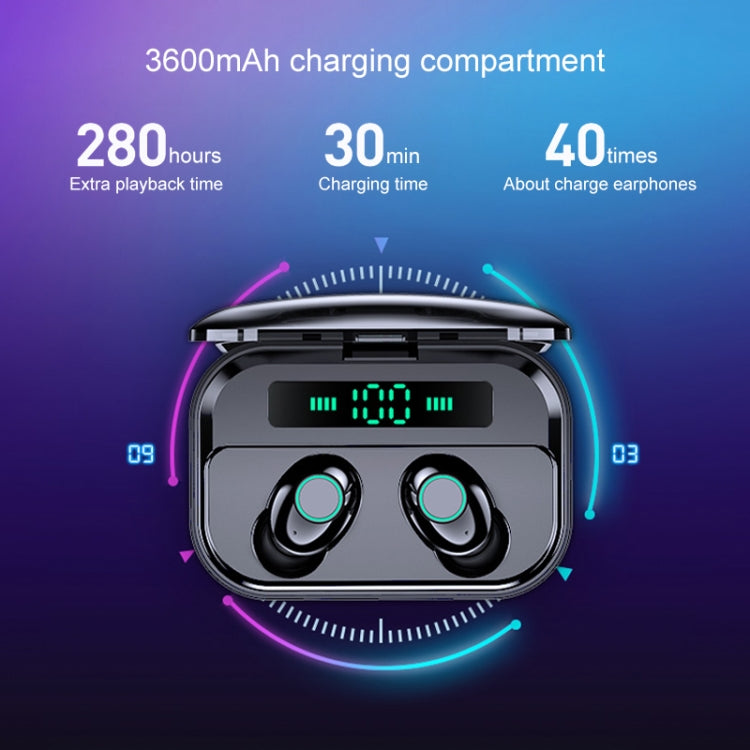 M7 TWS V5.0雙耳真無線立體聲藍牙耳機 帶數顯充電倉