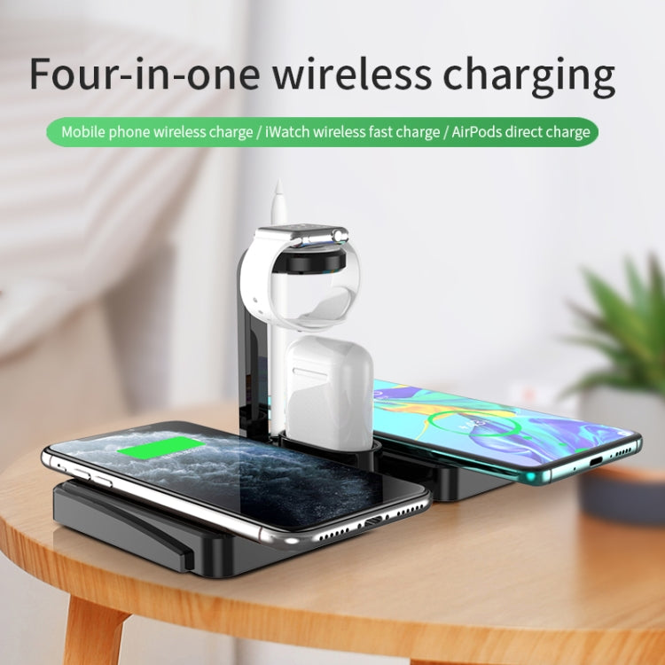 K04 4合一 10W Qi標準無線充電器 適用於手機 & iWatch & AirPods