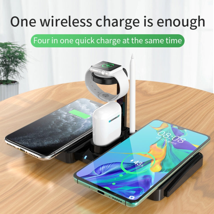 K04 4合一 10W Qi標準無線充電器 適用於手機 & iWatch & AirPods