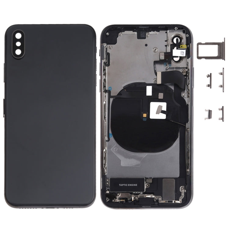 適用於iPhone XS 替換后蓋總成帶邊鍵&無線充電模塊&開機音量排線&卡托&馬達&喇叭&信號排線&相圈