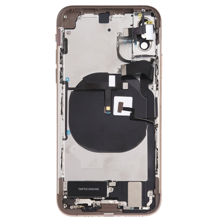 適用於iPhone XS 替換后蓋總成帶邊鍵&無線充電模塊&開機音量排線&卡托&馬達&喇叭&信號排線&相圈