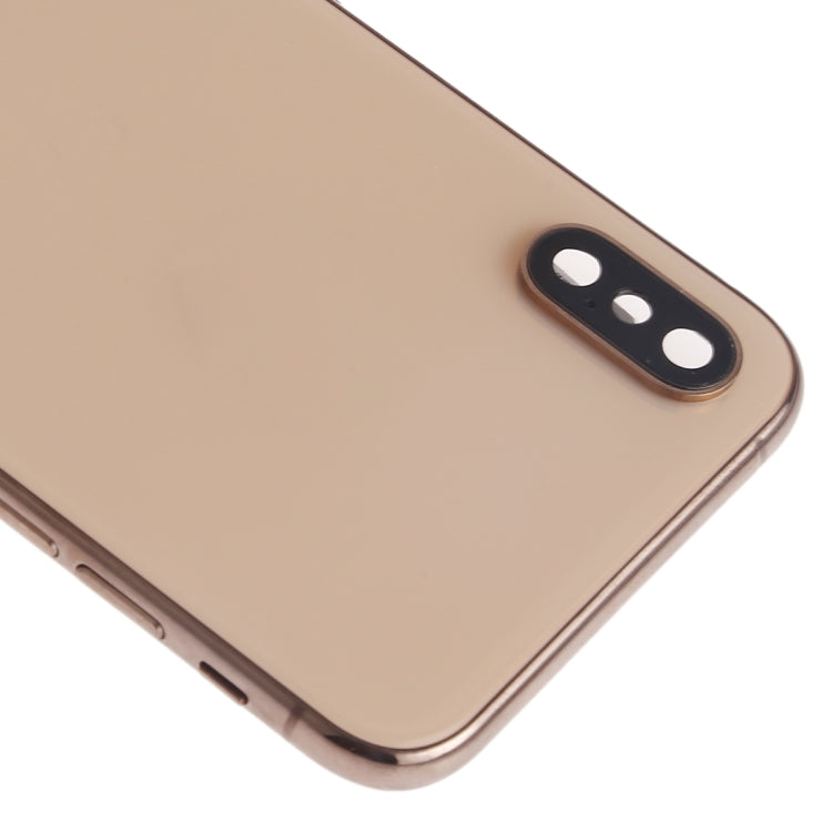 適用於iPhone XS 替換后蓋總成帶邊鍵&無線充電模塊&開機音量排線&卡托&馬達&喇叭&信號排線&相圈