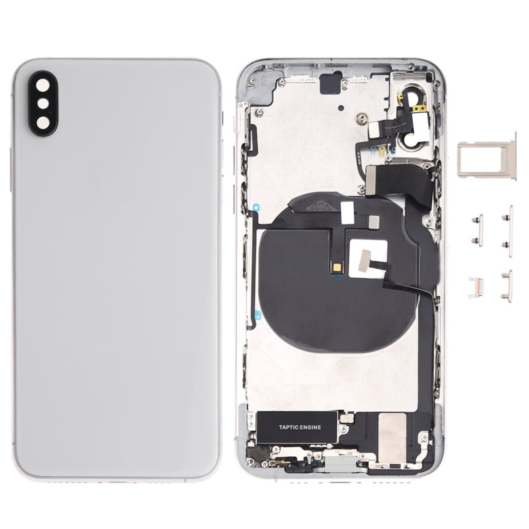 適用於iPhone XS 替換后蓋總成帶邊鍵&無線充電模塊&開機音量排線&卡托&馬達&喇叭&信號排線&相圈